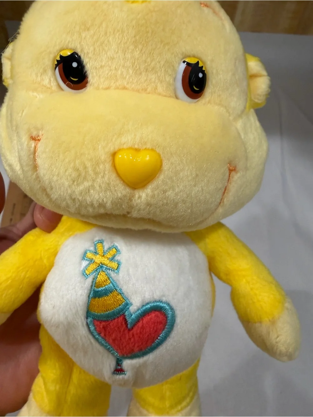 Vintage 2004 Care Bear Cousins Yellow Playful Heart Monkey Plush Stuffed Animal